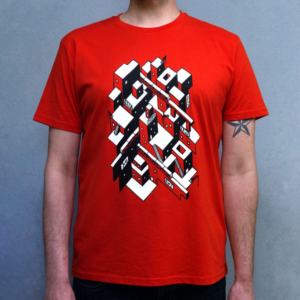 Verdorde Hamburger Relatie T-shirt city pattern - Joep van Gassel | Urban Artist | Tilburg