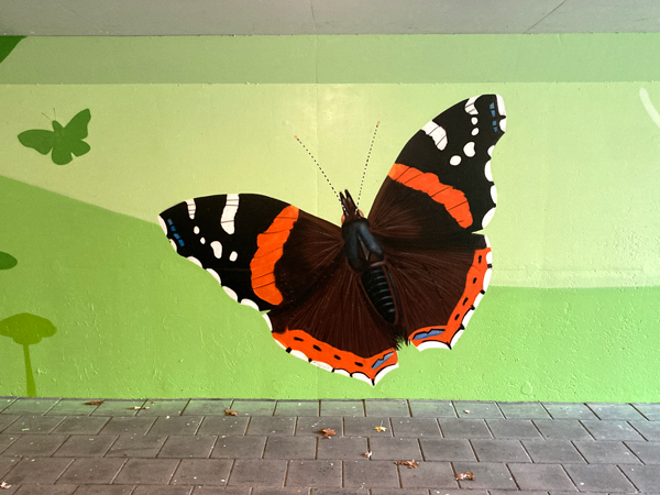 muurschildering-fietstunnel-vlinder