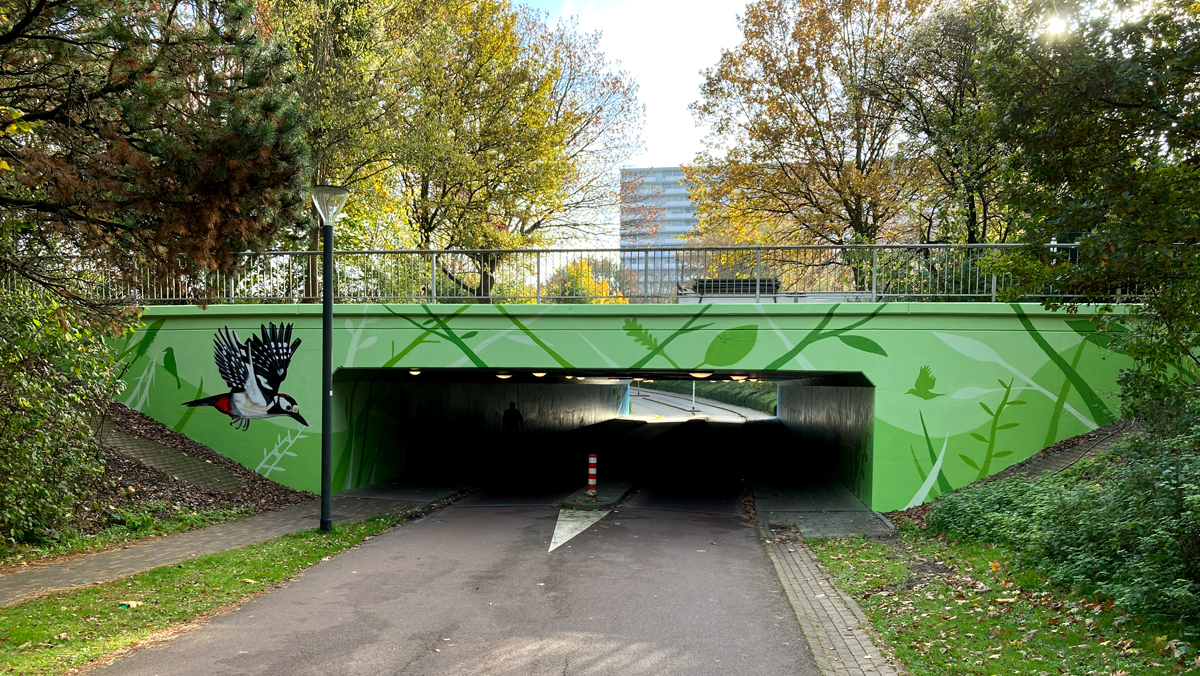 muurschildering-fietstunnel-inganggroen